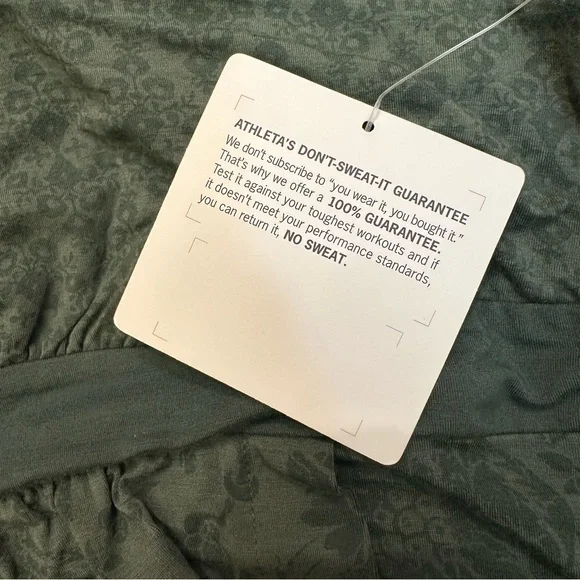 NWT Athleta faux-wrap dress in green floral print, size S - Picture 4 of 11